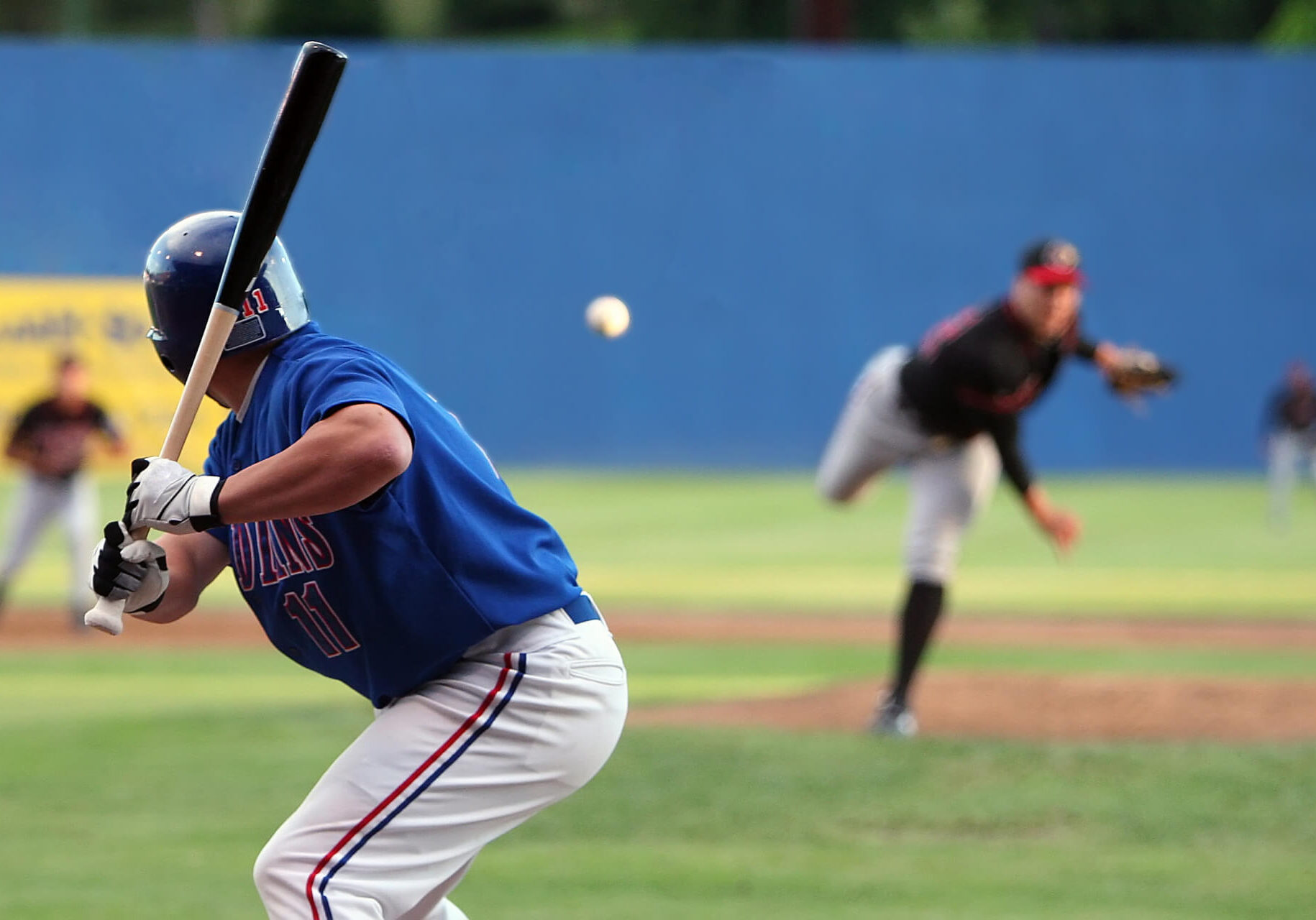 Belmont baseball player at bat